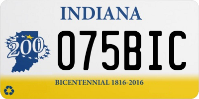 IN license plate 075BIC