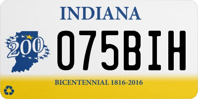IN license plate 075BIH