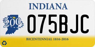 IN license plate 075BJC