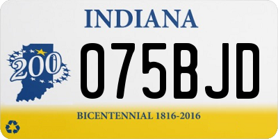 IN license plate 075BJD