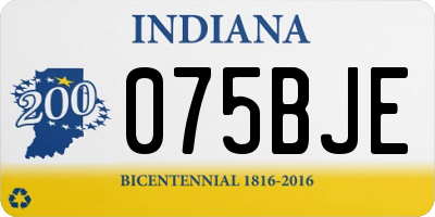 IN license plate 075BJE