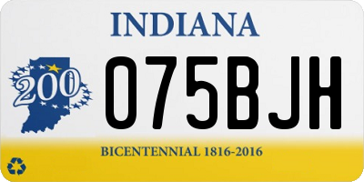 IN license plate 075BJH