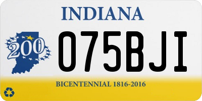 IN license plate 075BJI