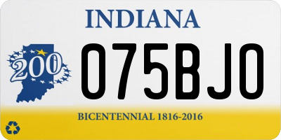 IN license plate 075BJO