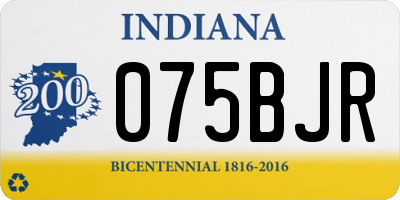 IN license plate 075BJR