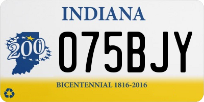 IN license plate 075BJY