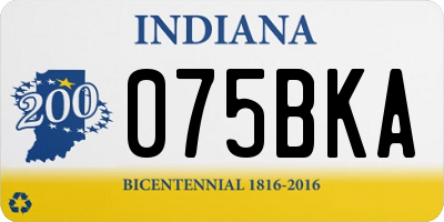 IN license plate 075BKA