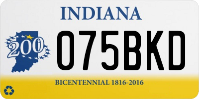 IN license plate 075BKD