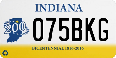 IN license plate 075BKG