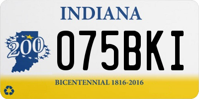IN license plate 075BKI