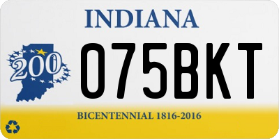IN license plate 075BKT