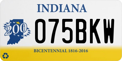 IN license plate 075BKW