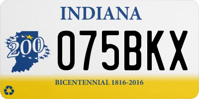 IN license plate 075BKX