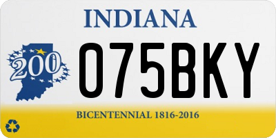 IN license plate 075BKY
