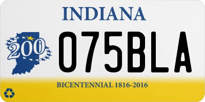 IN license plate 075BLA