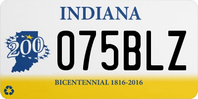 IN license plate 075BLZ