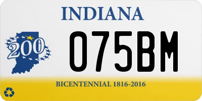 IN license plate 075BM