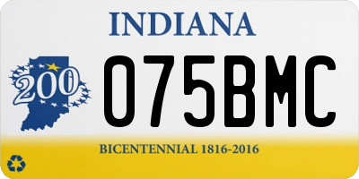 IN license plate 075BMC