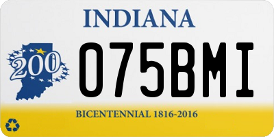 IN license plate 075BMI