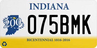 IN license plate 075BMK