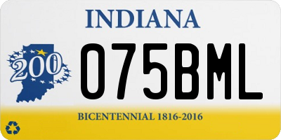 IN license plate 075BML