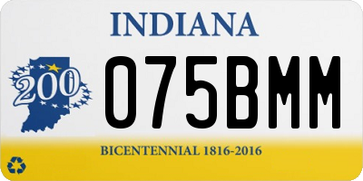 IN license plate 075BMM