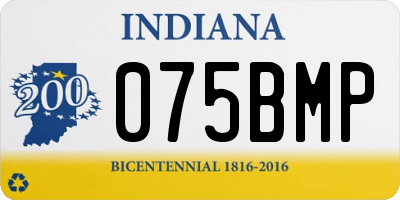 IN license plate 075BMP