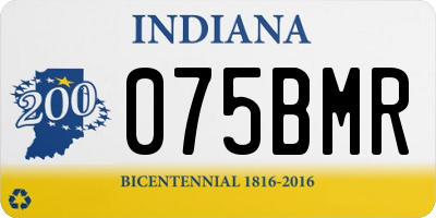 IN license plate 075BMR