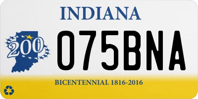 IN license plate 075BNA