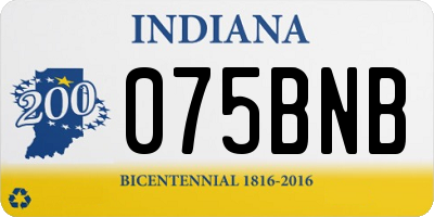 IN license plate 075BNB