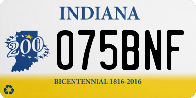 IN license plate 075BNF