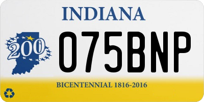 IN license plate 075BNP