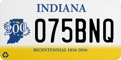 IN license plate 075BNQ