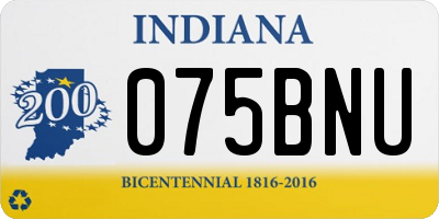 IN license plate 075BNU