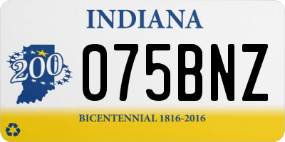 IN license plate 075BNZ