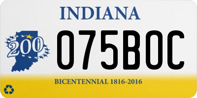 IN license plate 075BOC