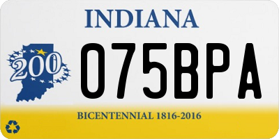 IN license plate 075BPA