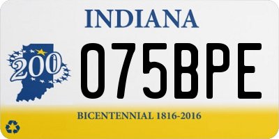 IN license plate 075BPE