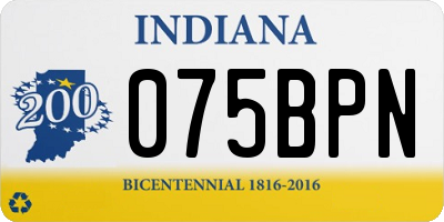 IN license plate 075BPN