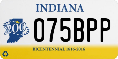 IN license plate 075BPP