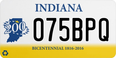 IN license plate 075BPQ