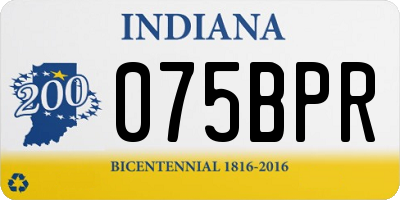 IN license plate 075BPR