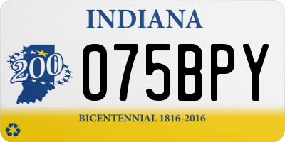 IN license plate 075BPY