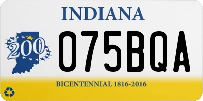 IN license plate 075BQA