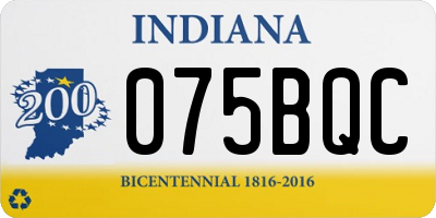IN license plate 075BQC