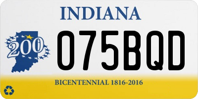 IN license plate 075BQD