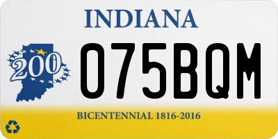 IN license plate 075BQM