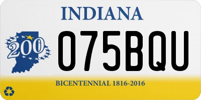 IN license plate 075BQU