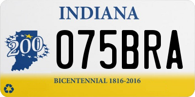 IN license plate 075BRA