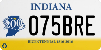 IN license plate 075BRE